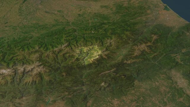  Zooming From World Map To ANDORRA, High Tech Colorful Map Animation