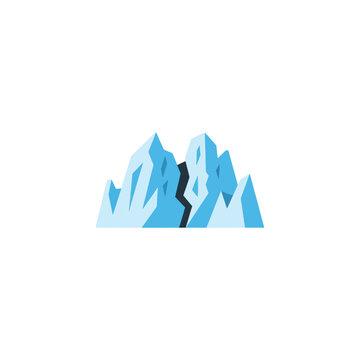Cracked Iceberg Mountain Peak - Arctic Cold Climate Concept