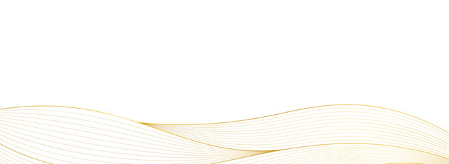 luxury golden line art design with transparent background elegant fluid wavy gold lines background © designpro
