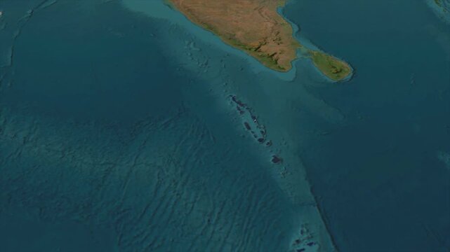  Zooming From World Map To MALDIVES, High Tech Colorful Map Animation