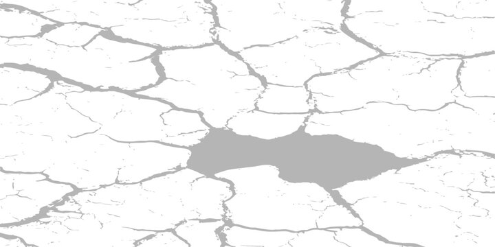 Cracked ground texture vector background depicting dry soil, clay, and drought overlay pattern for design projects