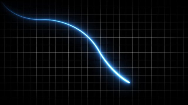 Global business growth neon glowing line and world map background animation. Business, economy, financial services Abstract concept.