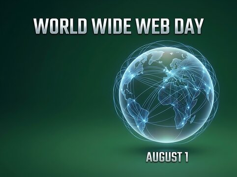 Futuristic glowing world globe with digital connections celebrating global internet connectivity event
