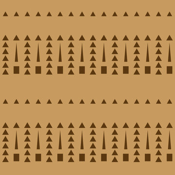 Diriyah Inspired Series &ndash; Seamless Najdi palace wall pattern with stacked furjat openings in ochre plaster and pale gypsum