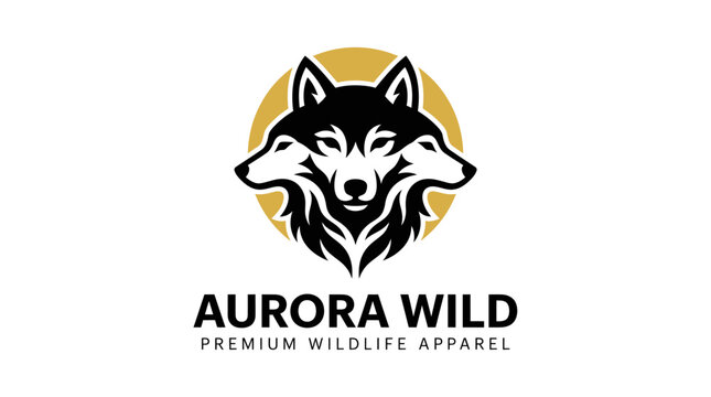 Three headed wolf logo design for apparel brand.