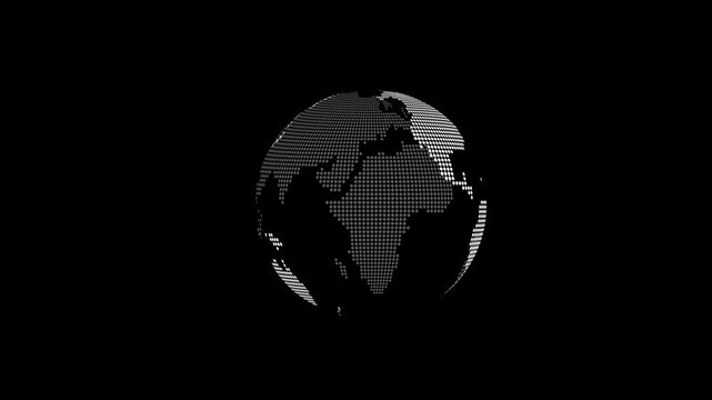 abstract gray globe planet earth .Globe, earth and isolated digital map of world with international network, population data and 3d planet.