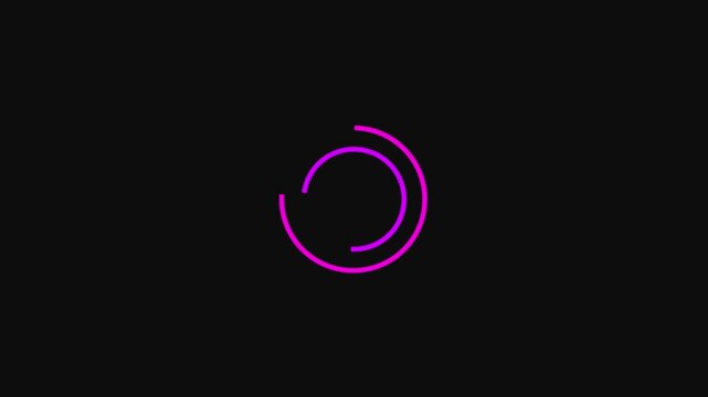 Loading circle animation, Animation spinning load icon with alpha layer transparent background, waiting for download.