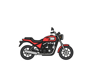 Fototapeta premium Red Motorcycle Illustration