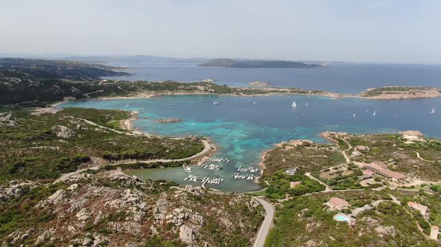 Cala Spalmatore, Sardinia, Italy, aerial drone view
