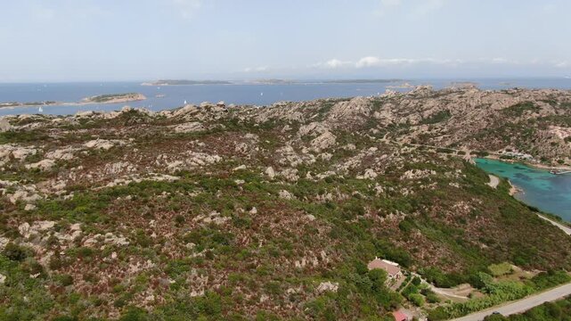 Cala Spalmatore, Sardinia, Italy, aerial drone view