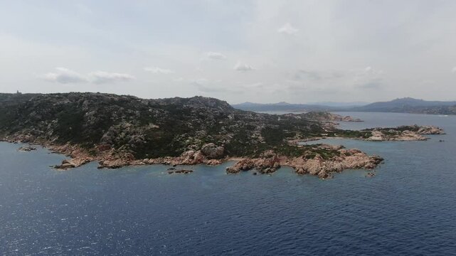 Cala Spalmatore, Sardinia, Italy, aerial drone view