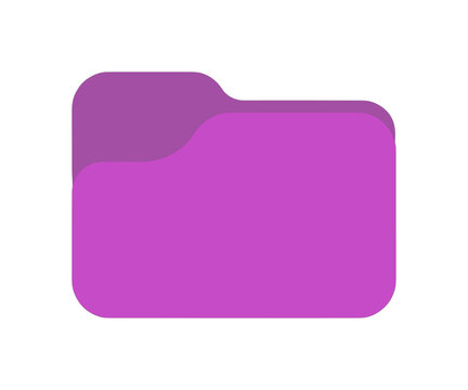 purple folder icon vector illustration, file storage and document archive symbol on transparent background