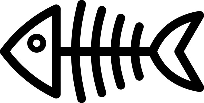 Fish skeleton icon, vector illustration