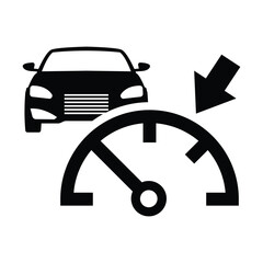 Adaptive Cruise Control Car Light Icon © Tanvir