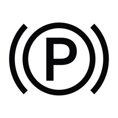 Fototapeta premium Parking Brake Warning Icon