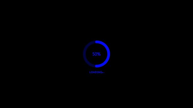 Animations and motion graphics Loading bar. Futuristic progress loading bar 0-100. Download, upload, loading process, prescient