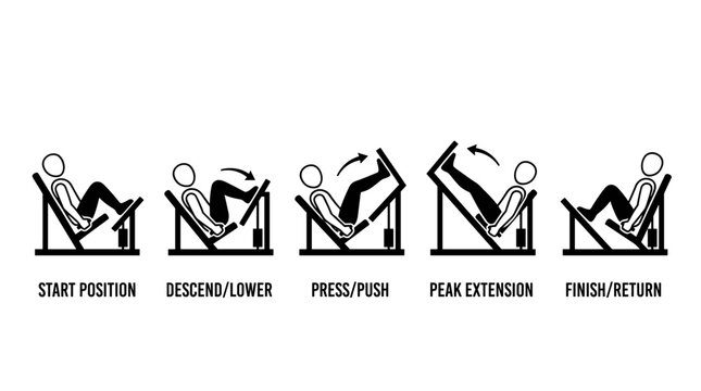 Leg Press Machine Exercise Technique Workout Guide Infographic