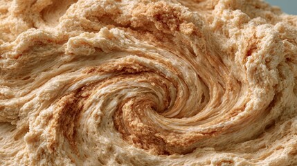 Obraz premium Delicious Creamy Caramel Swirl Textured Mixture Close-up