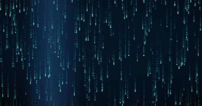 Devanagari characters cascade in a teal circuit animation, creating a deep tunnel parallax effect with radiant phosphor bloom.