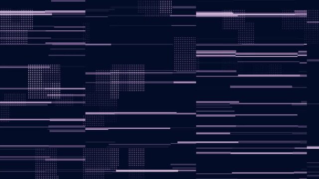 Digital Data Stream Flows Across Dark Background Abstract Technology Visualization video lines squares code binary matrix cyber flow information network digitalization
