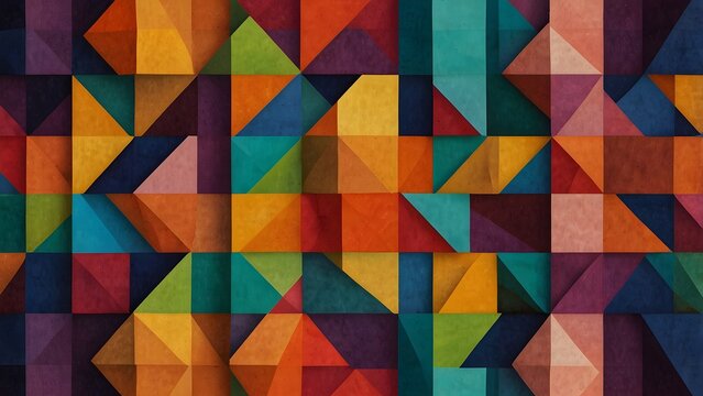 Colorful Geometric Figures Unity Diversity Art