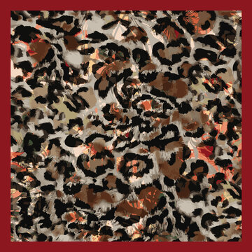 7.epsStylized leopard print with earthy tones and bold red border