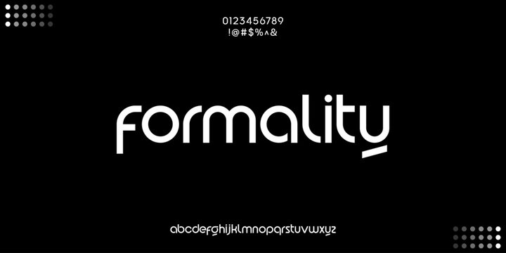 Professional formality typeface display for business.