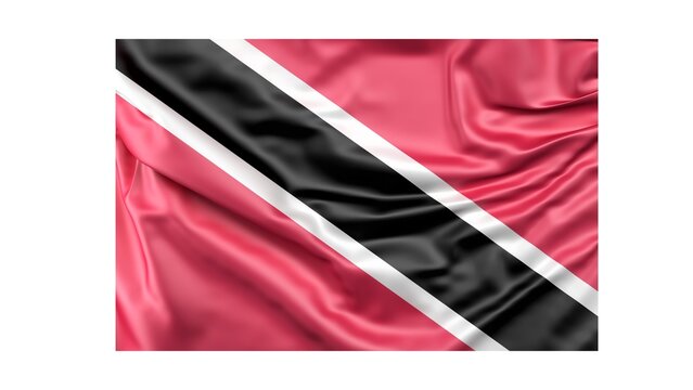 Republic of Trinidad and Tobago national flag isolated on white background.