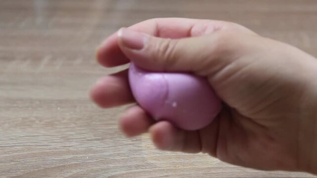 Girl Crushing Hand Toy Anti-Stress Dumpling Close-Up