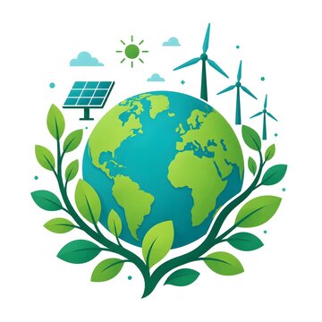 ecology concept with globe