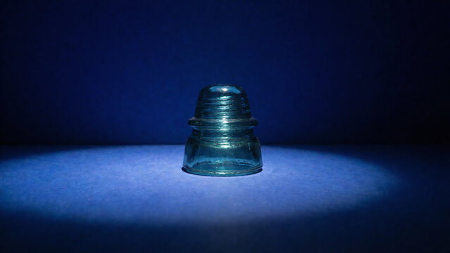 Aqua Mold on Chipped Glass Insulator