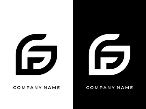 Letter G & F Logo design Vector