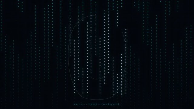 Abstract Binary Code Data Stream Technology Grid Background