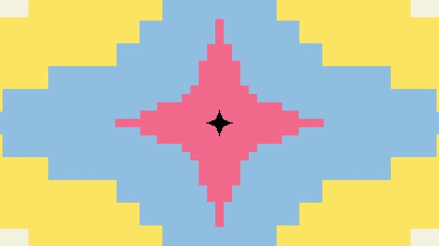 Symmetrical Pixel Diamond Transition with Alpha Channel