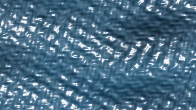 Calm Water Surface Ripples and Sparkling Sky Reflections Seamless Loop in deep blue tones