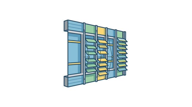 Exterior building facade louver cladding system.