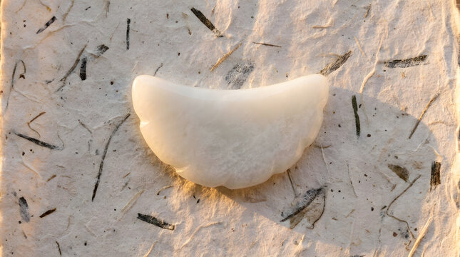 White jade gua sha abaca isolated on clean surface for modern commercial business technology