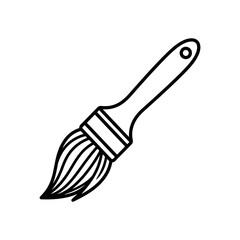 Obraz premium Wide flat paintbrush icon for broad artistic strokes.