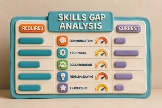 Skills Gap Analysis Board for Workforce Training and Talent Assessment