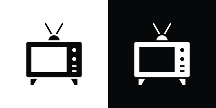 Television icon editable design collection. EPS10