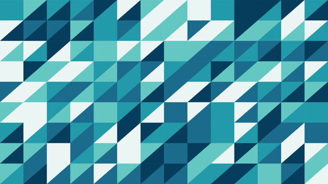Abstract triangle mosaic ocean vector background design for modern digital presentation and web banner layout