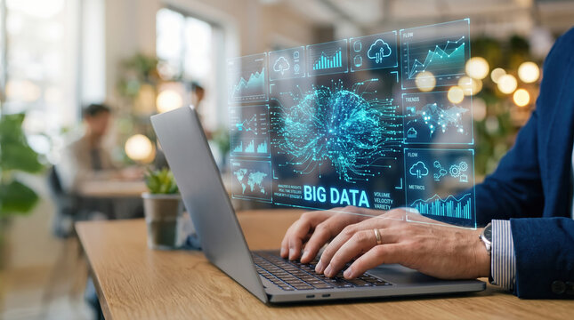 Big Data Analysis Hologram Concept