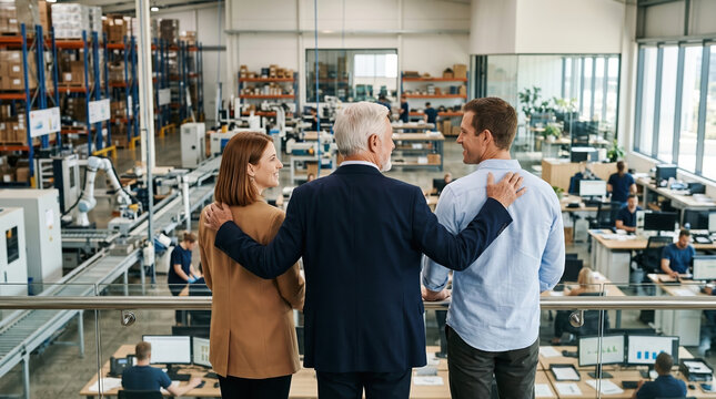 Founder Showing Company Future to Successors