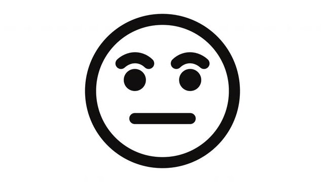startled animated Line Icons Premium 4K, Modern Minimal Outline Motion Graphics Collection
