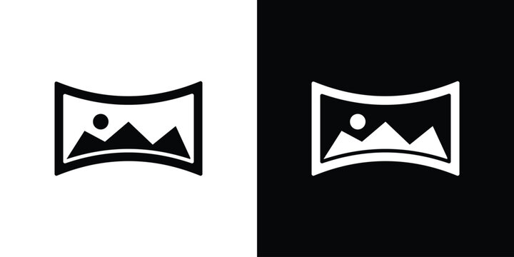 Panoramic icon simple graphics pack