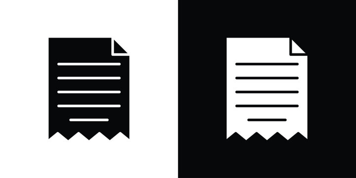 Receipt icon simple graphics pack