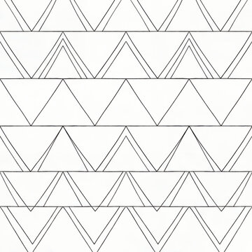 Minimalist abstract geometric pattern with black triangles on a white background