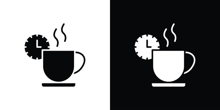 Coffee time icon minimal elements kit