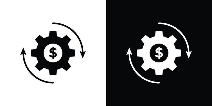 Costs optimization icon minimal elements kit