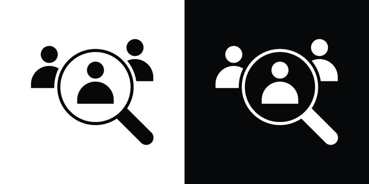 Job candidate icon minimal elements kit